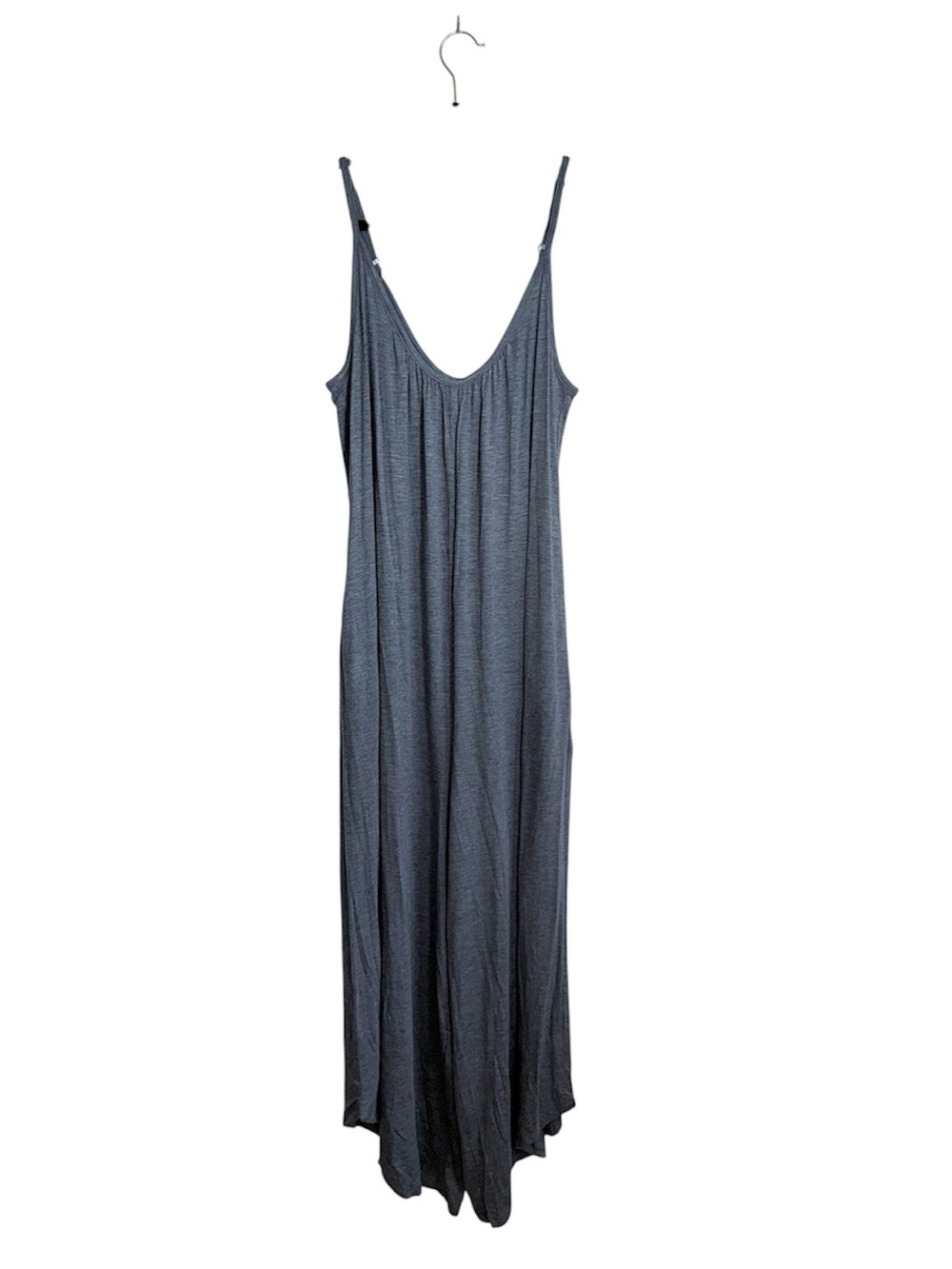 Maurices Waistless Jumpsuit Solid Gray Cropped Wide Leg Spaghetti Strap Medium
